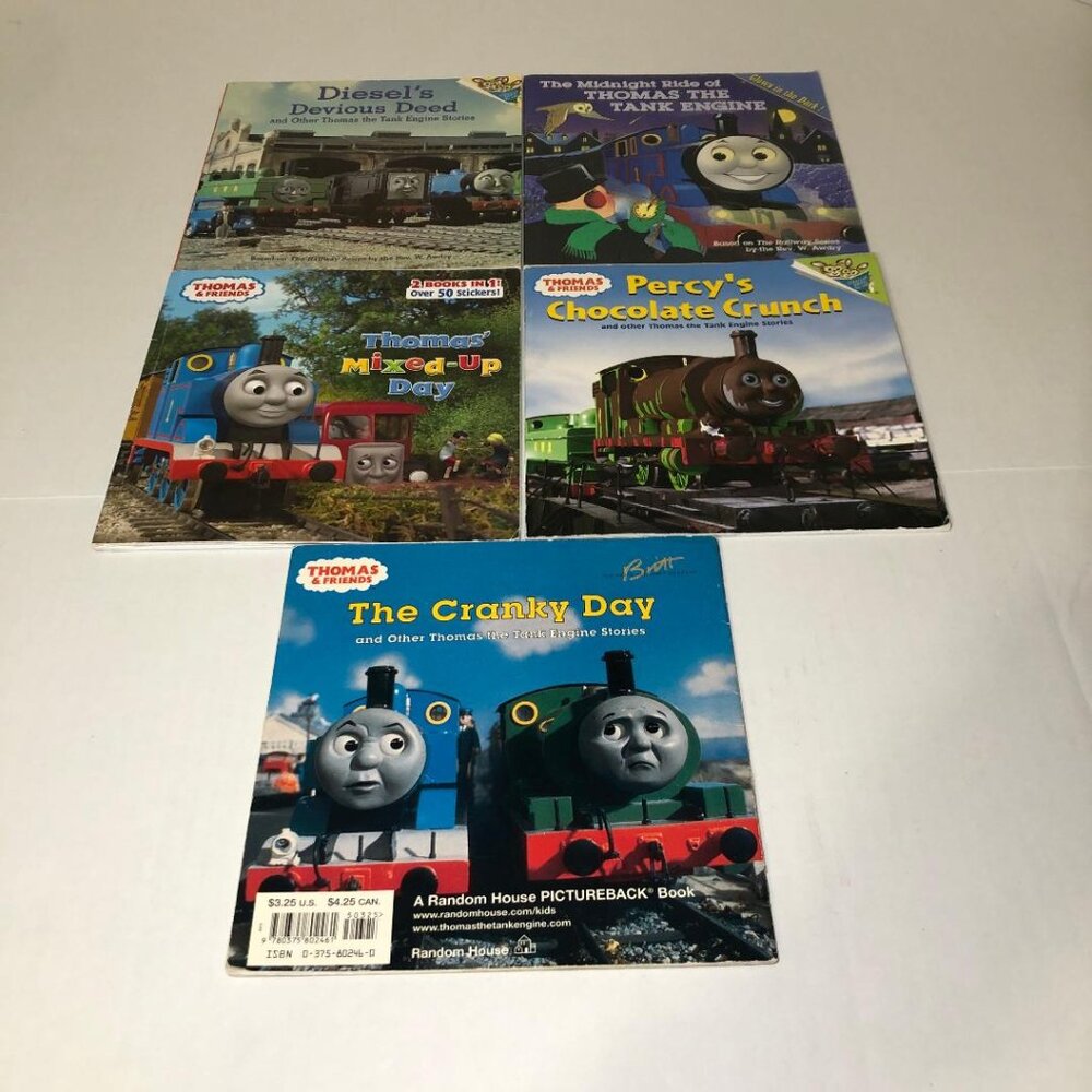 Lot of 5 Thomas The Tank Engine Train & Friends Books One Glows In The Dark